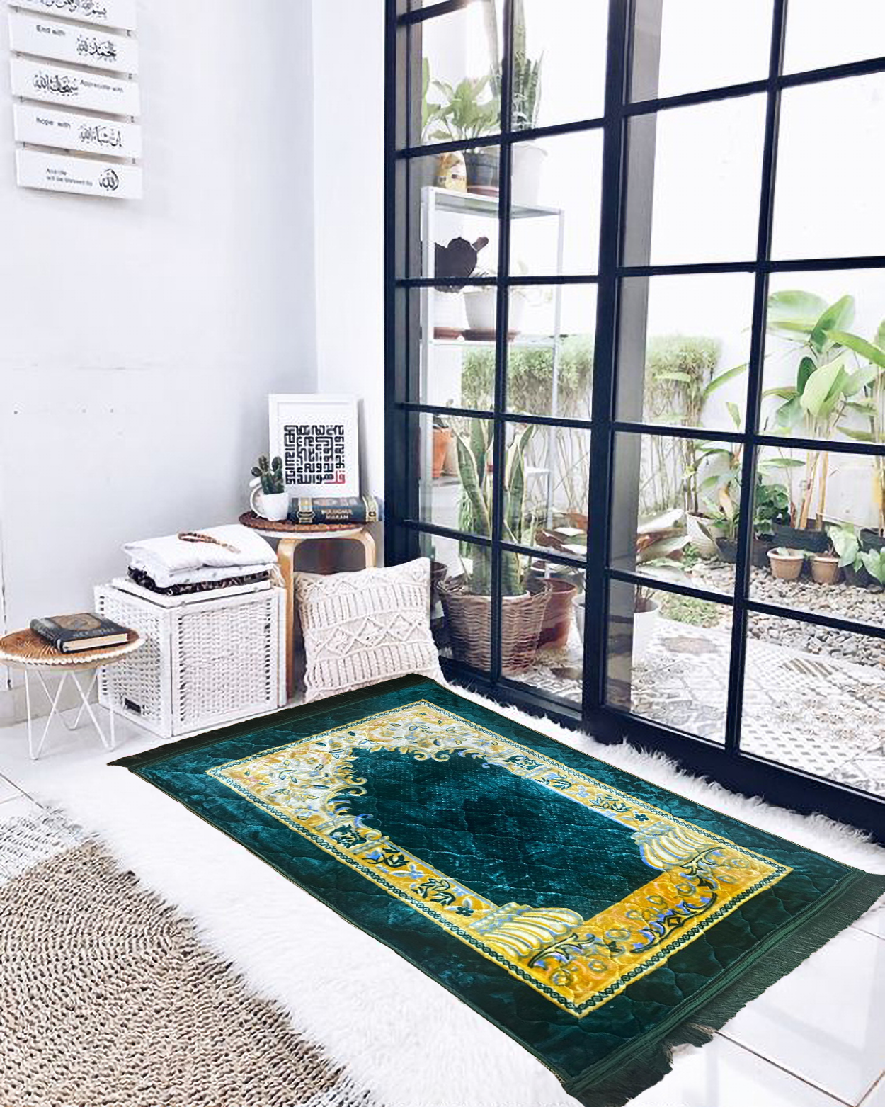 Prayer Mat Green prayer mat jainamaz